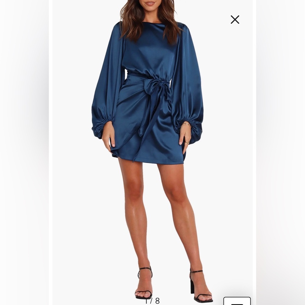 Petal & Pup Blue Long Sleeve Dress